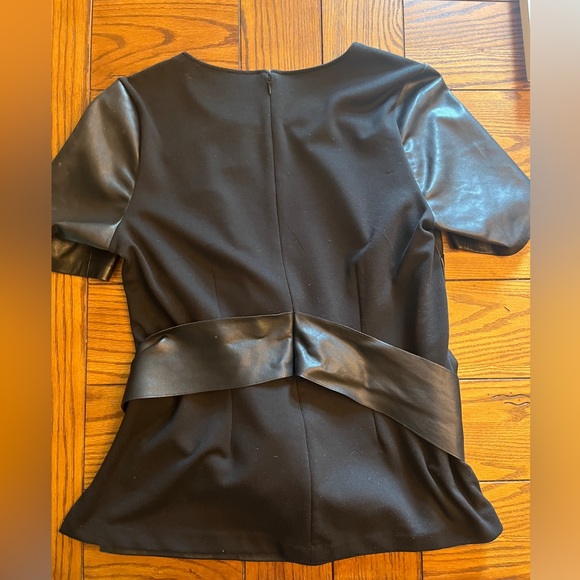 Vegan leather tie waist top - Picture 5 of 5